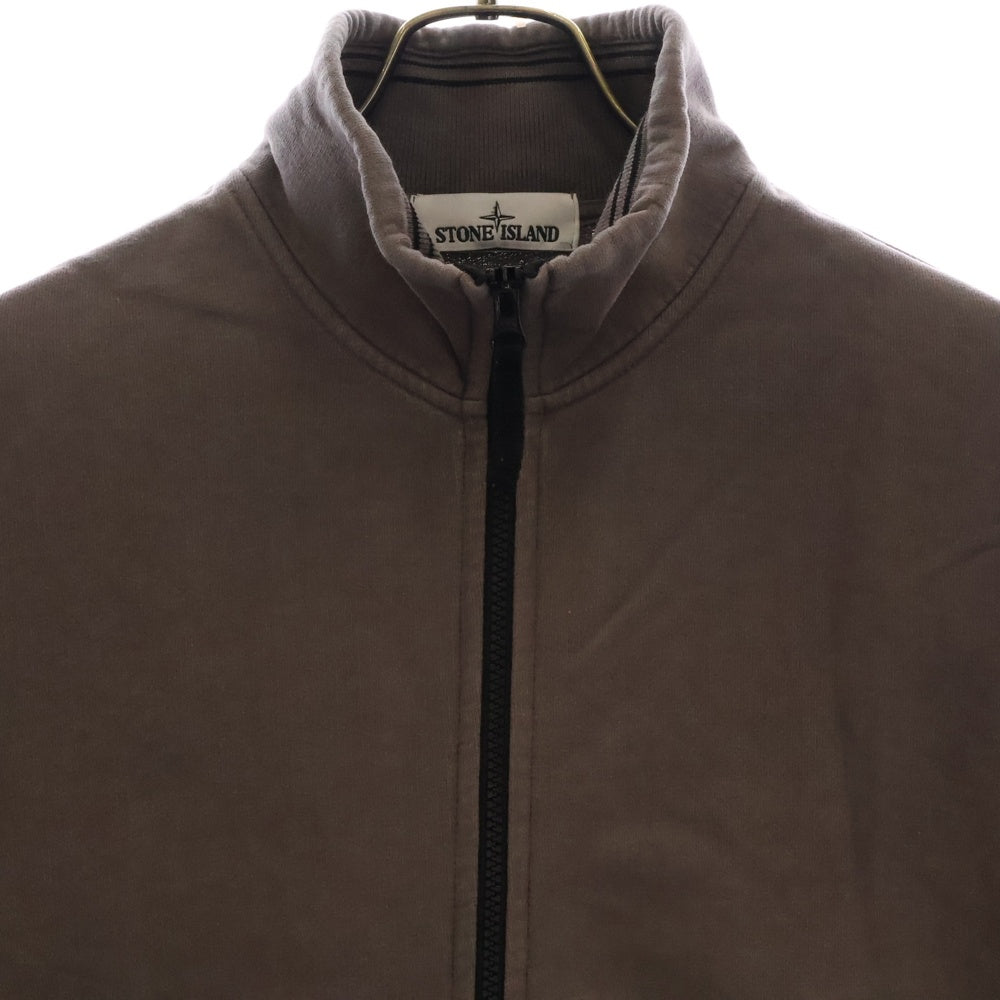 STONE ISLAND(ストーンアイランド) Garment Dyed Cotton Fleece Track Top ロゴワッペン ジップアップトラックジャケット グレー 611564820