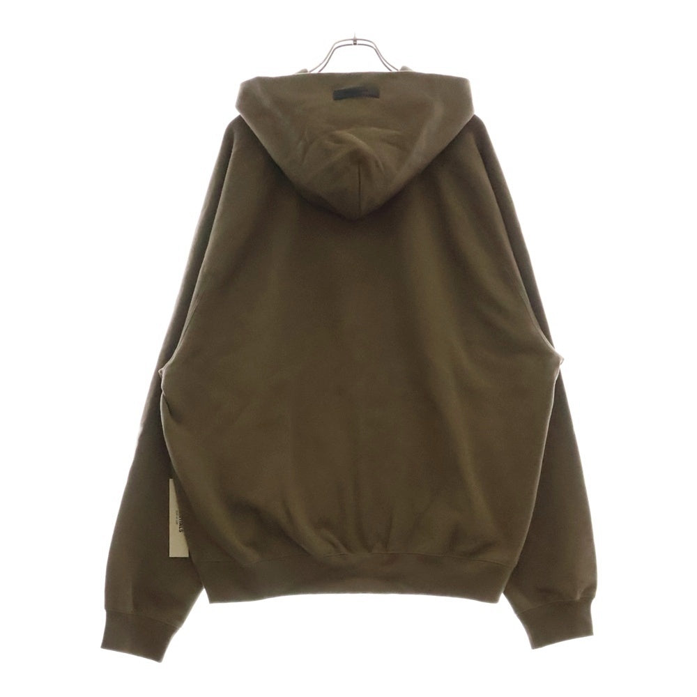 FEAR OF GOD ESSENTIALS(フィアオブゴッド エッセンシャルズ) HOODIE フロントフェルトロゴ プルオーバースウェットパーカー フーディー ブラウン