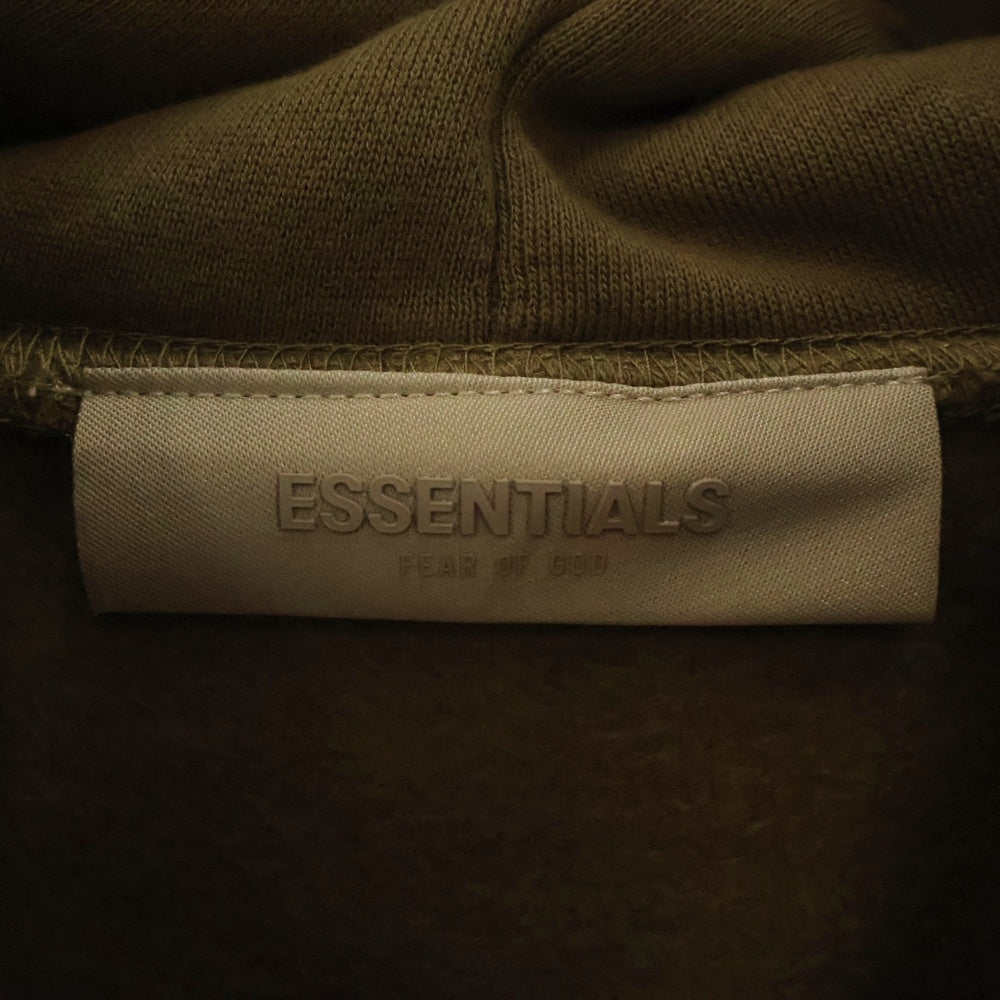 FEAR OF GOD ESSENTIALS(フィアオブゴッド エッセンシャルズ) HOODIE フロントフェルトロゴ プルオーバースウェットパーカー フーディー ブラウン