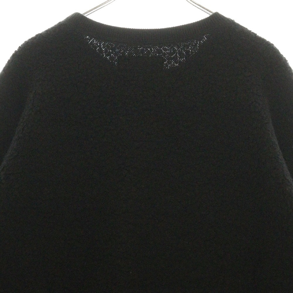 ROUGH AND RUGGED(ラフアンドラゲッド) WOOL BOA SWEAT ウール ボア スウェット フロント刺繍 ブラック