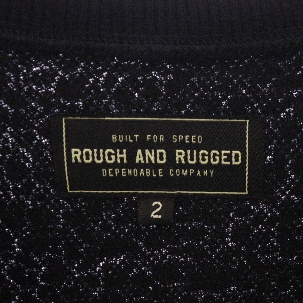 ROUGH AND RUGGED(ラフアンドラゲッド) WOOL BOA SWEAT ウール ボア スウェット フロント刺繍 ブラック