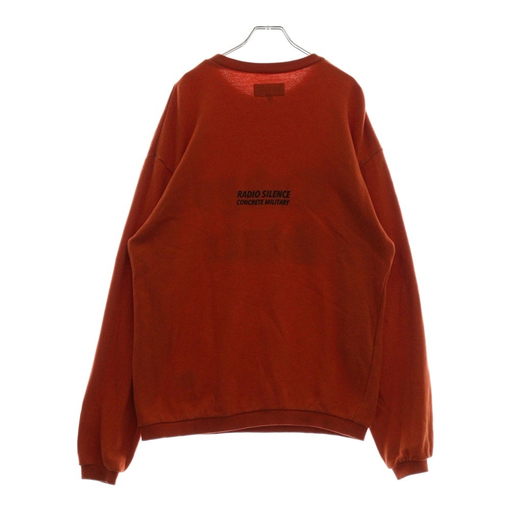 ROUGH AND RUGGED(ラフアンドラゲッド) COTTON SWEAT TRAINER コットン スウェット トレーナー フロントプリント レッド