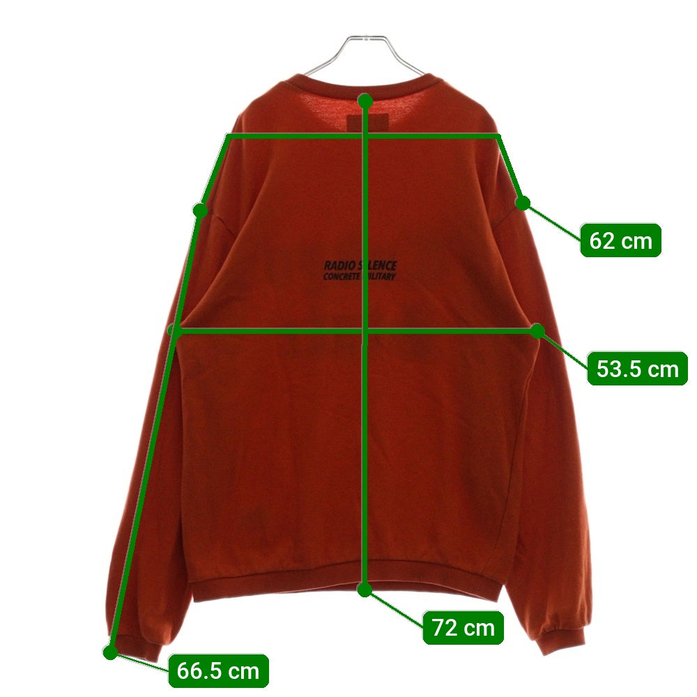 ROUGH AND RUGGED(ラフアンドラゲッド) COTTON SWEAT TRAINER コットン スウェット トレーナー フロントプリント レッド