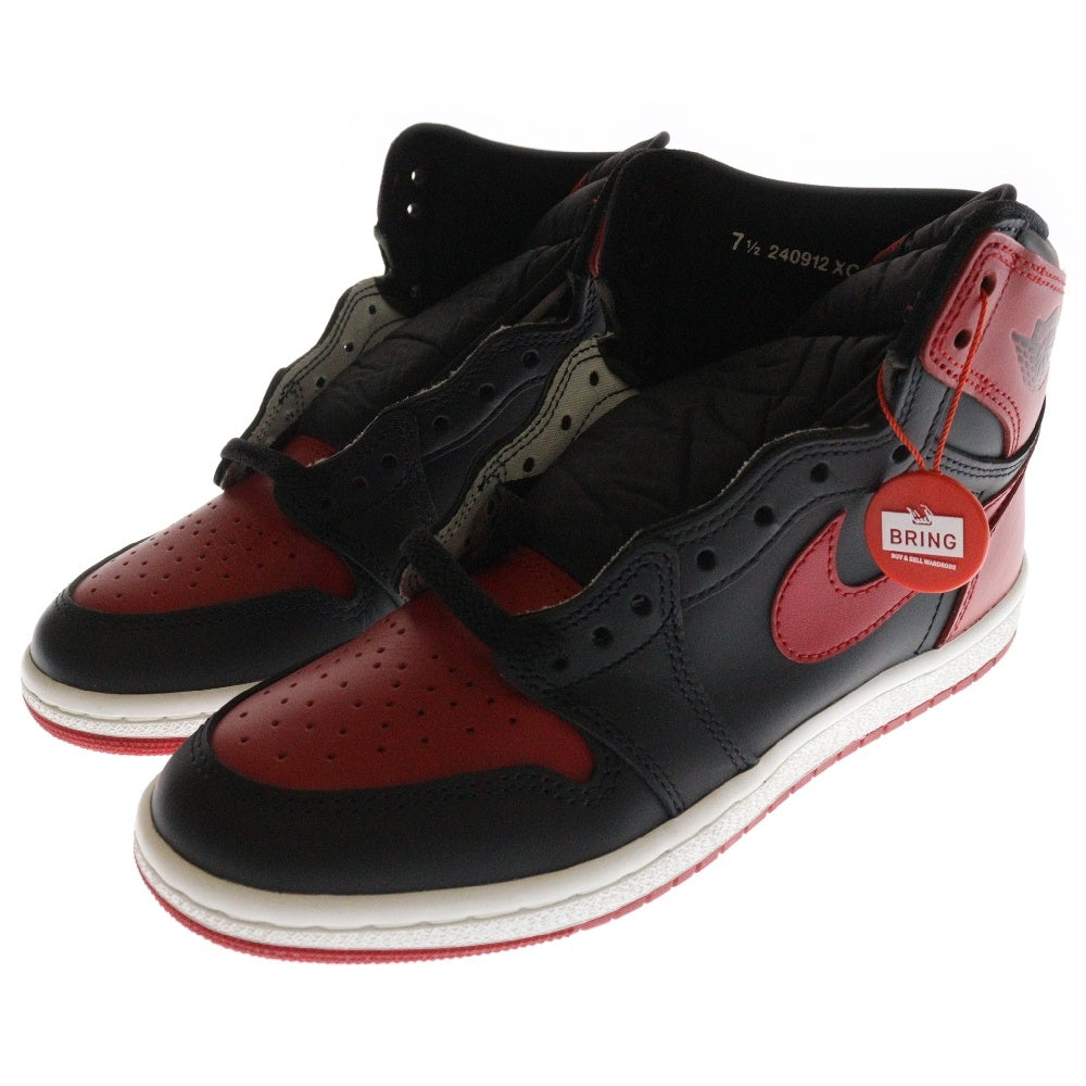 NIKE(ナイキ) AIR JORDAN 1 HIGH 85 BRED 2025 HV6674-067 エアジョーダン 1 ブレッド ハイカットスニーカー US7.5/25.5cm レッド/ブラック