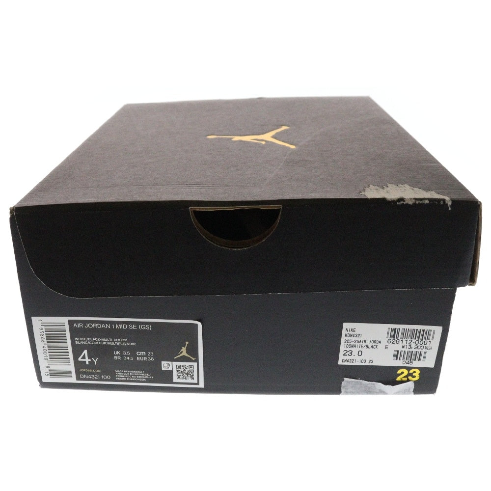 NIKE(ナイキ) GS Air Jordan 1 Mid GS エアジョーダン1 ミッド ローカットスニーカー ブラック/ホワイト DN4321-100 US4Y/23.0cm