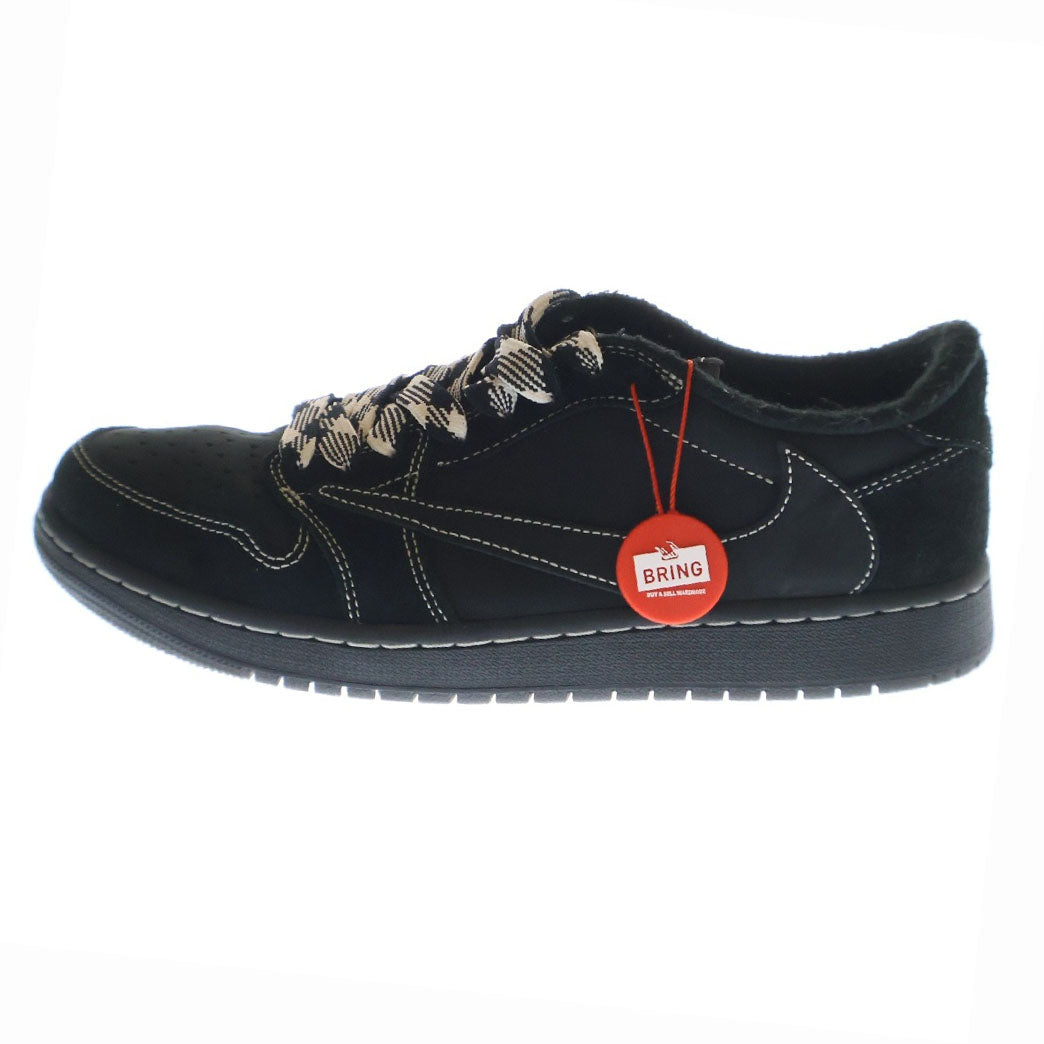 NIKE(ナイキ) ×TRAVIS SCOTT AIR JORDAN 1 LOW OG SP BLACK PHANTOM トラヴィススコット エアジョーダン1 ブラックファントム ローカットスニーカー US9/27.0cm DM7866-001
