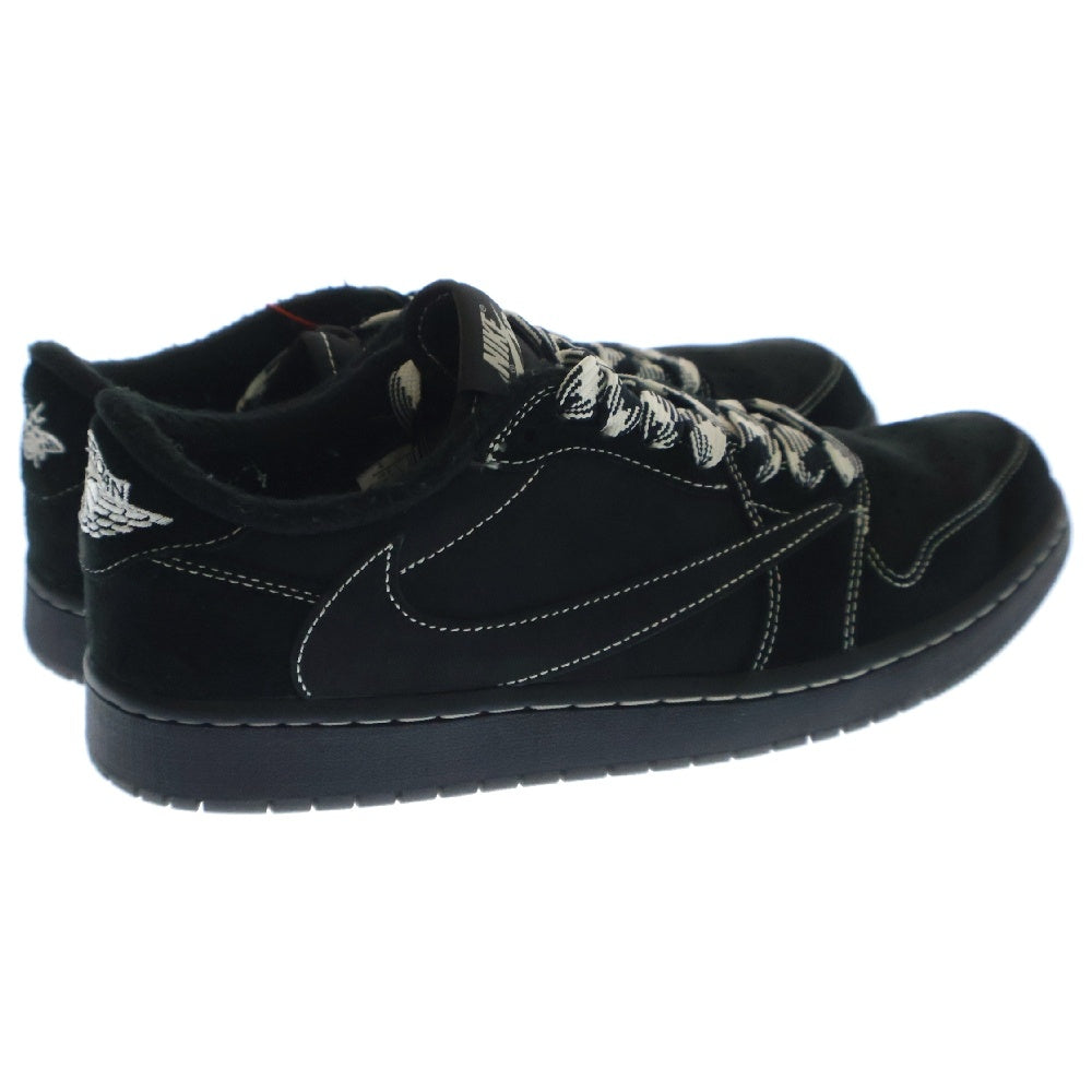 NIKE(ナイキ) ×TRAVIS SCOTT AIR JORDAN 1 LOW OG SP BLACK PHANTOM トラヴィススコット エアジョーダン1 ブラックファントム ローカットスニーカー US9/27.0cm DM7866-001