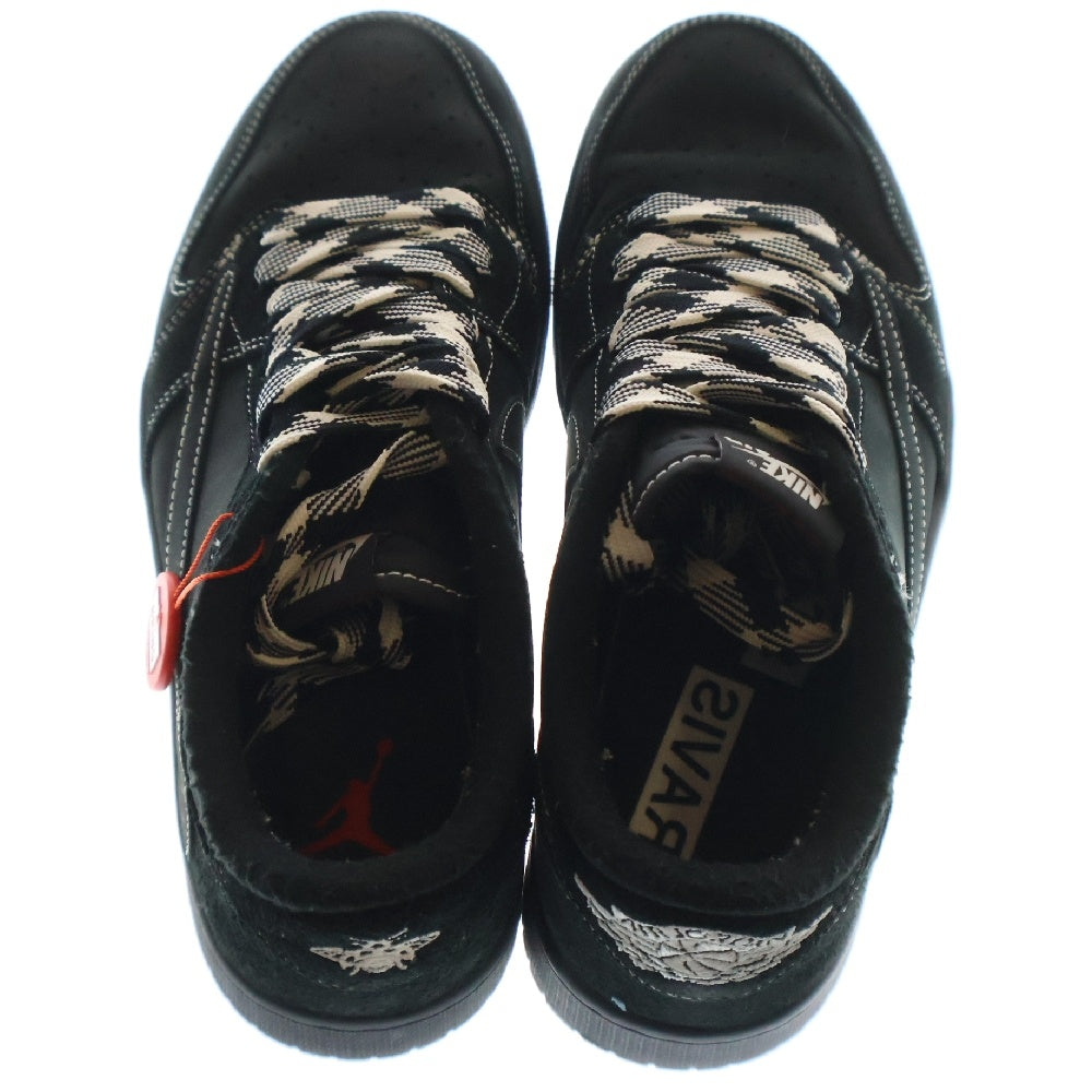 NIKE(ナイキ) ×TRAVIS SCOTT AIR JORDAN 1 LOW OG SP BLACK PHANTOM トラヴィススコット エアジョーダン1 ブラックファントム ローカットスニーカー US9/27.0cm DM7866-001