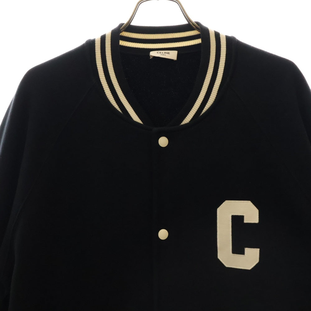 CELINE(セリーヌ) 22AW COLLEGE TEDDY IN COTTON FLEECE テディジャケット ネイビー 2Y29D345F.38W