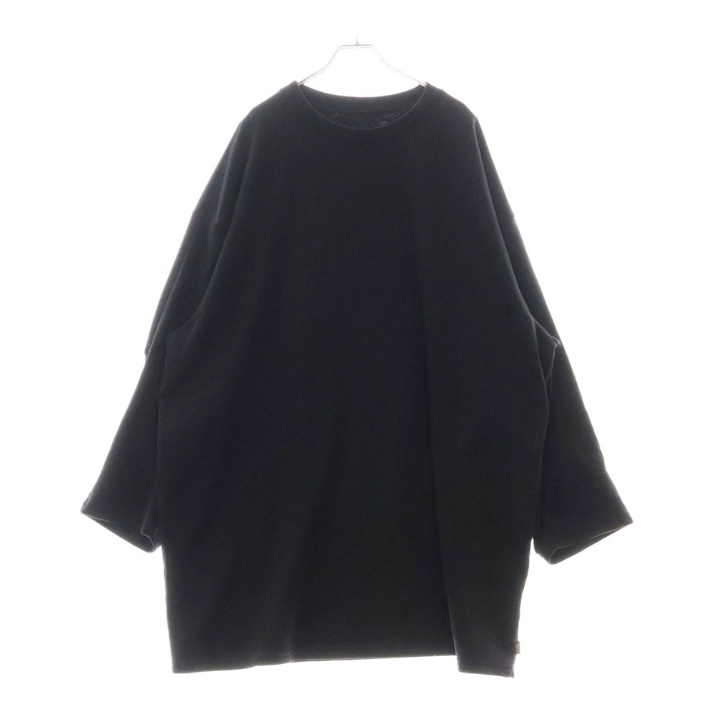 MM6 Maison Margiela(エムエムシックスメゾンマルジェラ) 24SS オーバーサイズ クルーネックスウェットワンピース ブラック S52DA0032 レディース