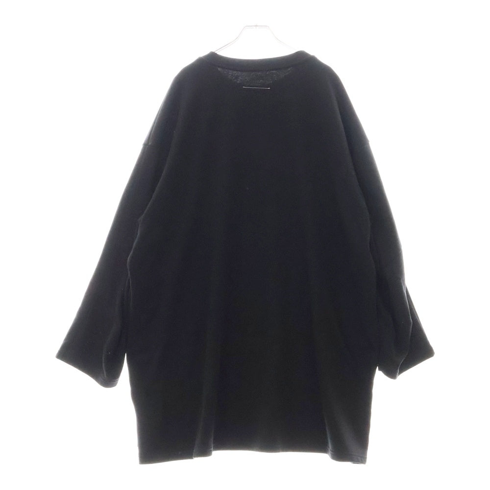 MM6 Maison Margiela(エムエムシックスメゾンマルジェラ) 24SS オーバーサイズ クルーネックスウェットワンピース ブラック S52DA0032 レディース