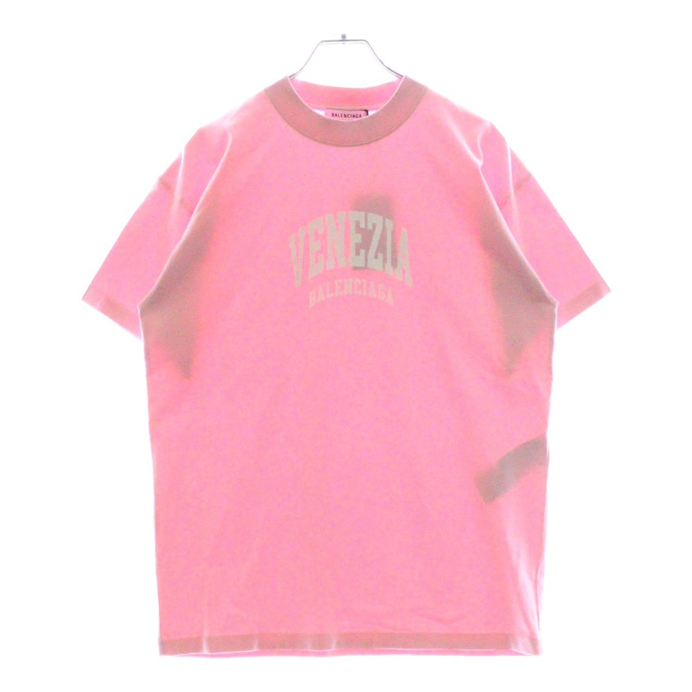 BALENCIAGA(バレンシアガ) Limuted Edition VENETIA T-Shirt ヴェネチア限定 半袖Tシャツ ピンク レディース 612965 TMV55