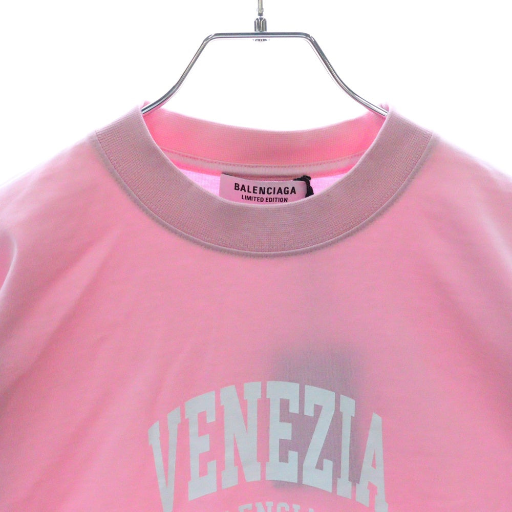 BALENCIAGA(バレンシアガ) Limuted Edition VENETIA T-Shirt ヴェネチア限定 半袖Tシャツ ピンク レディース 612965 TMV55