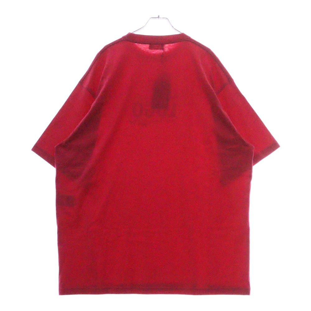 BALENCIAGA(バレンシアガ) 21SS Logo Here Flatground T-Shirt ロゴプリント 半袖Tシャツ ピンク 651795 TKV81