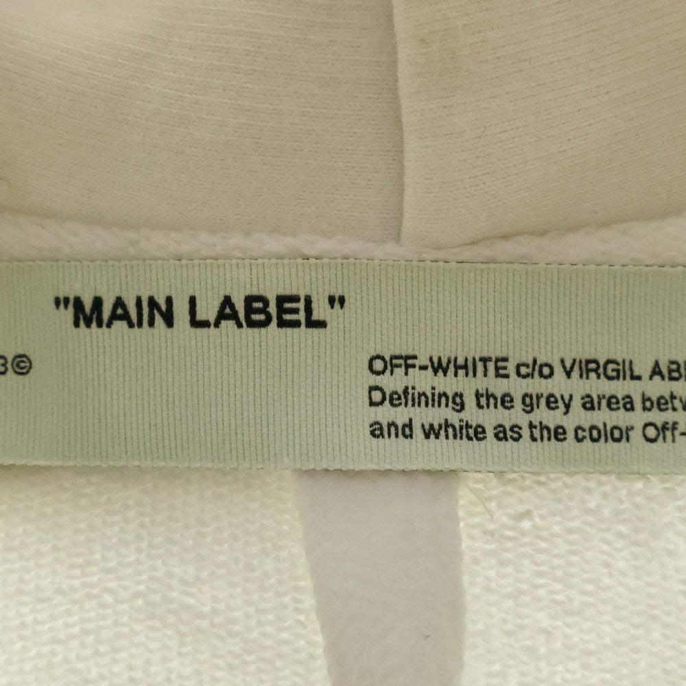 OFF-WHITE(オフホワイト) 20SS Caravaggio Arrow Laeyard Hoodie カラヴァッジョ レイヤード プルオーバースウェットパーカー フーディー ホワイト OMAB033S20185004