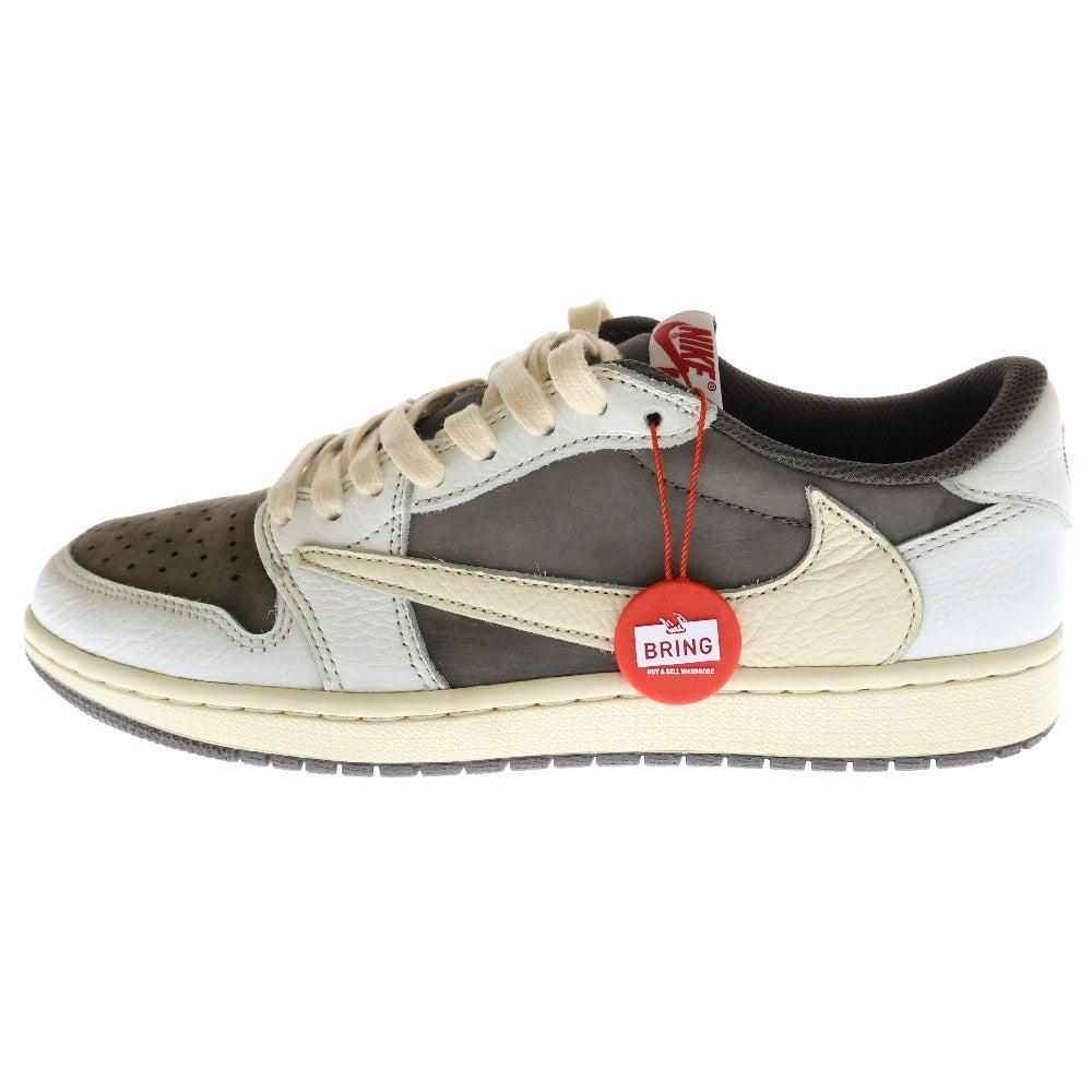 NIKE(ナイキ) ×TRAVIS SCOTT AIR JORDAN 1 LOW OG REVERSE MOCHA トラヴィススコット エアジョーダン1 リバースモカ ローカットスニーカー ブラウン US8.5/26.5cm DM7866-162