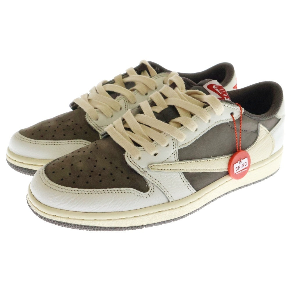 NIKE(ナイキ) ×TRAVIS SCOTT AIR JORDAN 1 LOW OG REVERSE MOCHA トラヴィススコット エアジョーダン1 リバースモカ ローカットスニーカー ブラウン US8.5/26.5cm DM7866-162