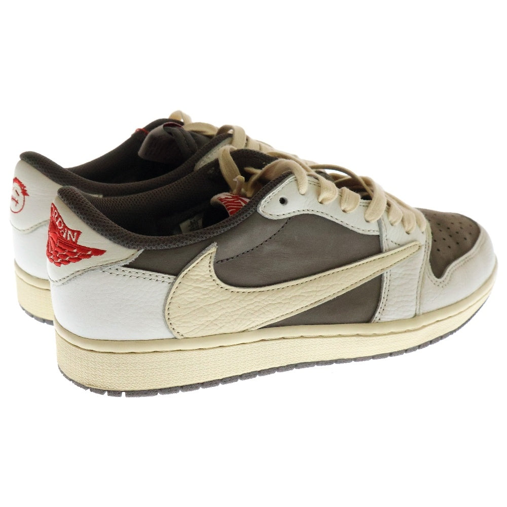 NIKE(ナイキ) ×TRAVIS SCOTT AIR JORDAN 1 LOW OG REVERSE MOCHA トラヴィススコット エアジョーダン1 リバースモカ ローカットスニーカー ブラウン US8.5/26.5cm DM7866-162