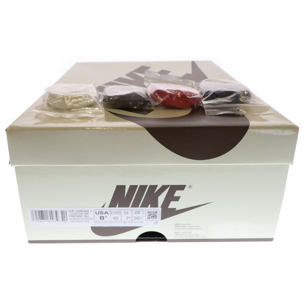 NIKE(ナイキ) ×TRAVIS SCOTT AIR JORDAN 1 LOW OG REVERSE MOCHA トラヴィススコット エアジョーダン1 リバースモカ ローカットスニーカー ブラウン US8.5/26.5cm DM7866-162