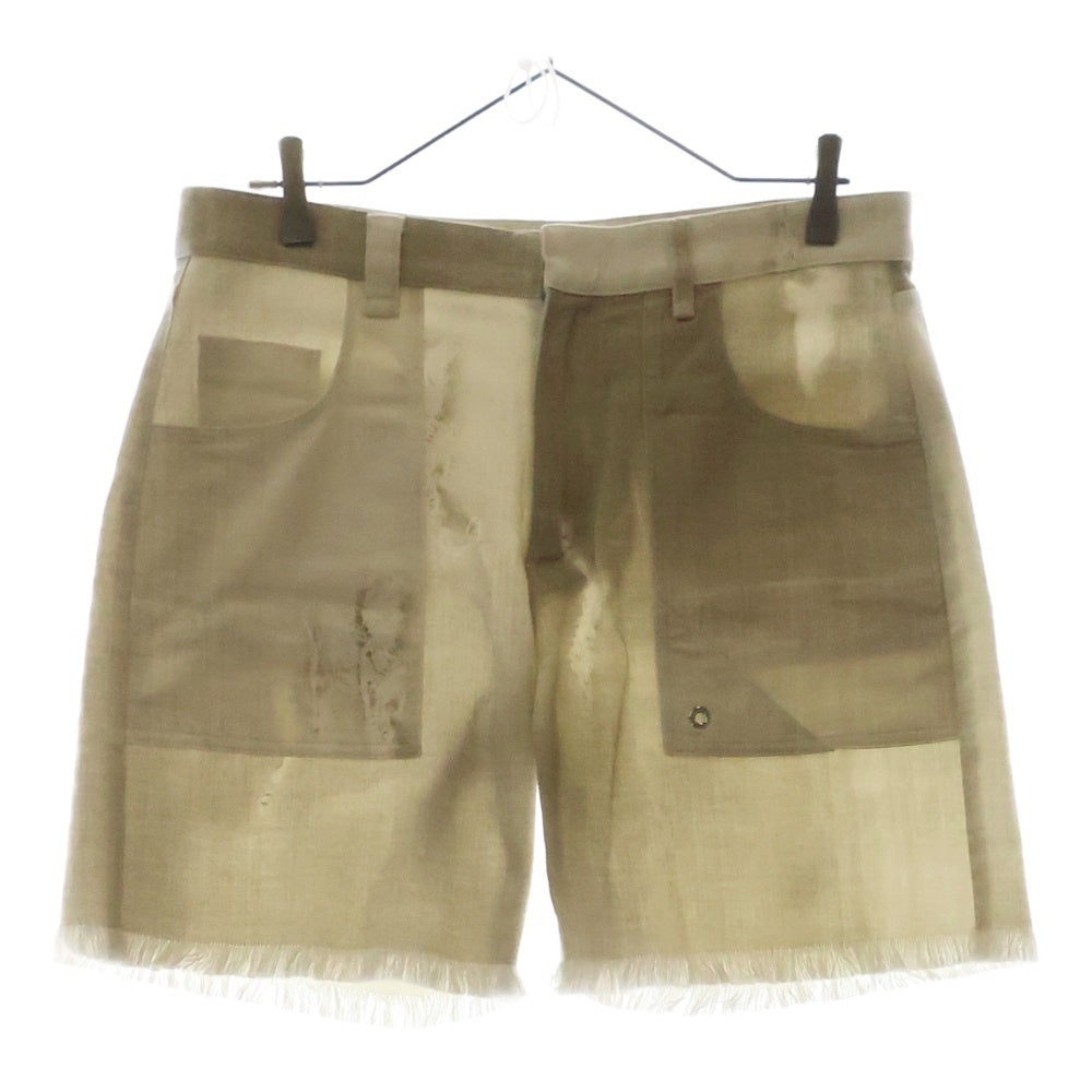 FENDI(フェンディ) 23SS Bermudas Beige denim trouserss デニムショートパンツ ハーフパンツ ベージュ FLP307 AMYU