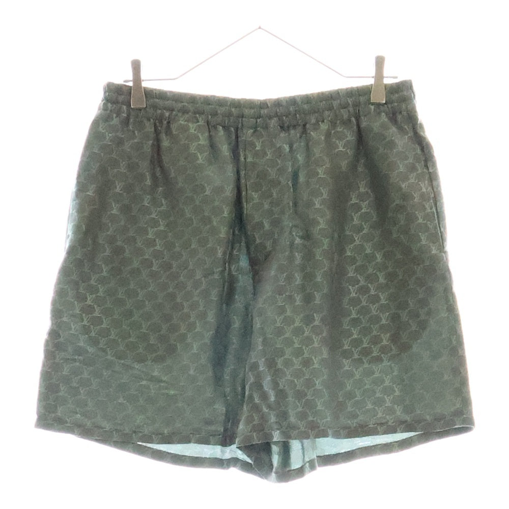 LOUIS VUITTON(ルイヴィトン) 24AW ジャガードモノグラム シルク混ショーツ ハーフパンツ グリーン RM242MM KSY HRP08W