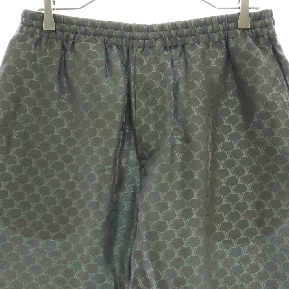 LOUIS VUITTON(ルイヴィトン) 24AW ジャガードモノグラム シルク混ショーツ ハーフパンツ グリーン RM242MM KSY HRP08W