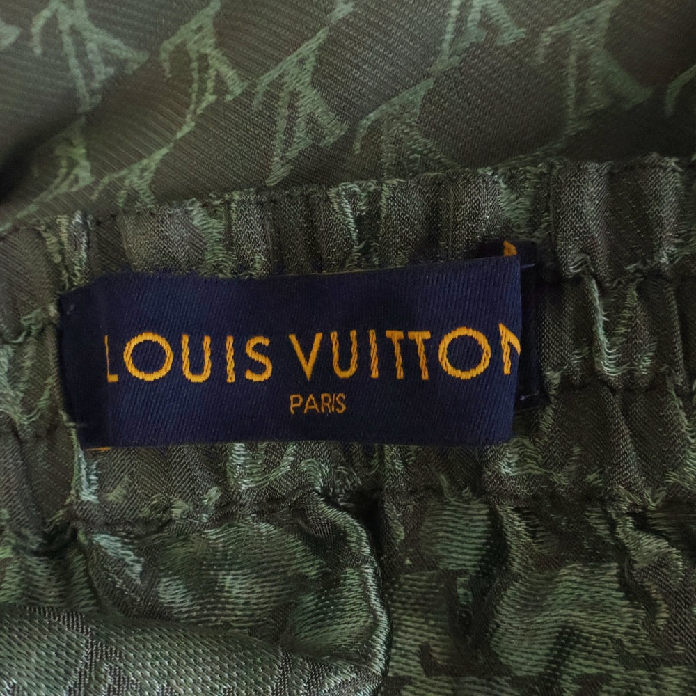 LOUIS VUITTON(ルイヴィトン) 24AW ジャガードモノグラム シルク混ショーツ ハーフパンツ グリーン RM242MM KSY HRP08W