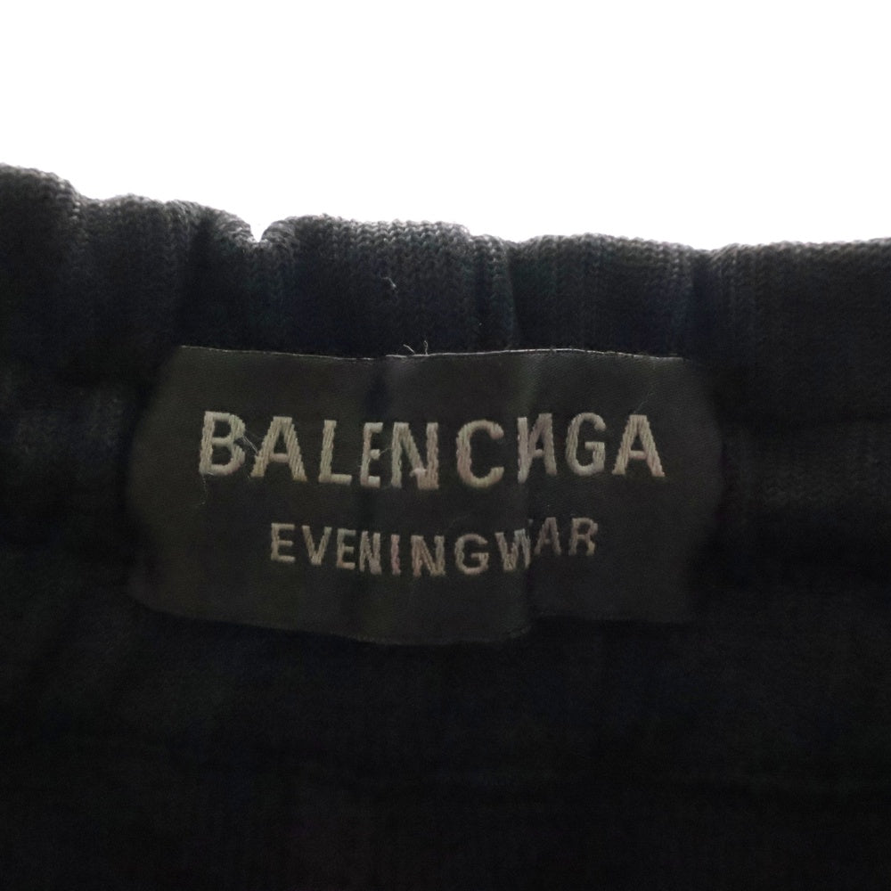 BALENCIAGA(バレンシアガ) Eveningwear Sweat Pants ワイドスウェットパンツ スラックス ブラック 726016 TNV08