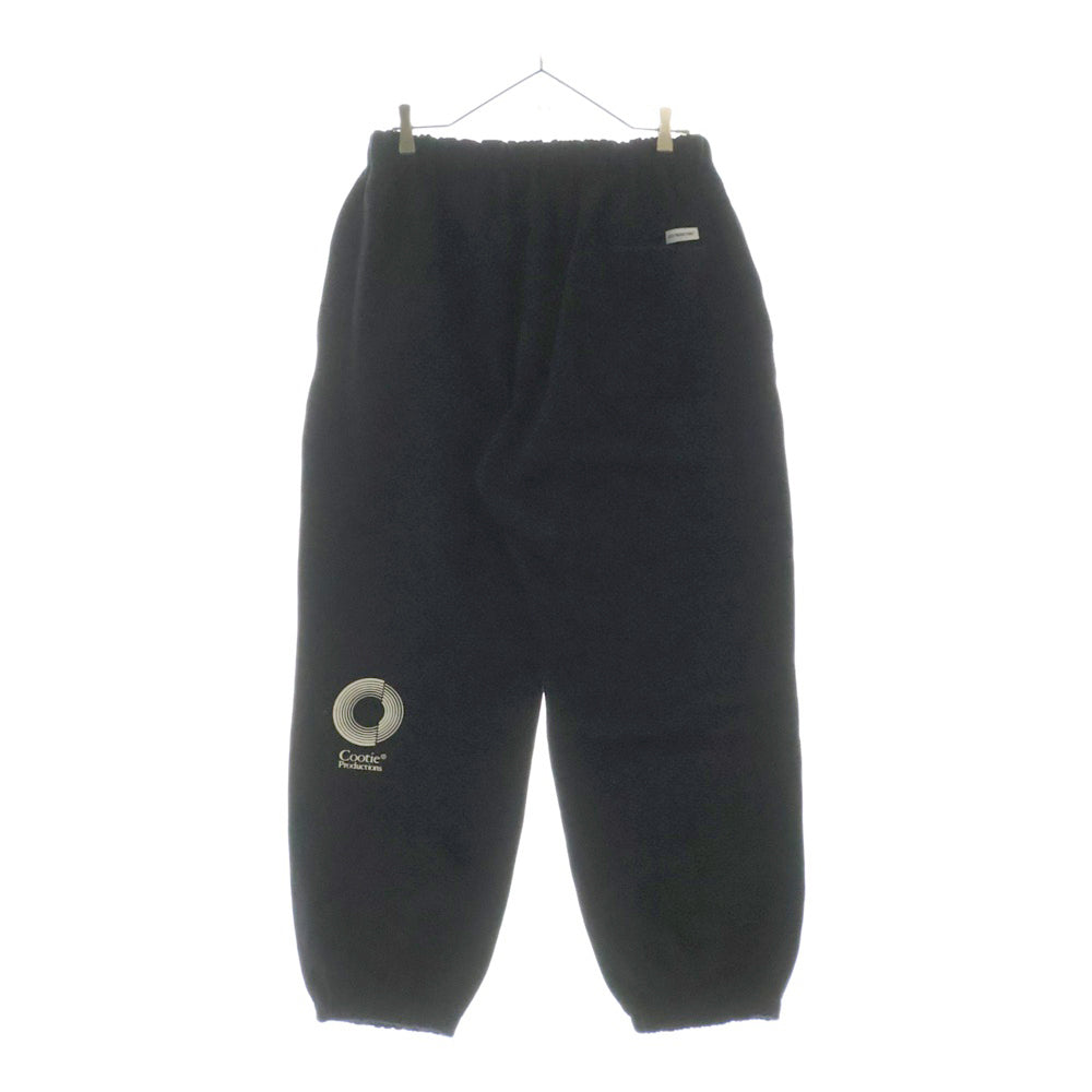 COOTIE(クーティー) Open End Yarn Heavy Oz Sweat Easy Pants ロゴプリント ヘビーオンス スウェットパンツ ブラック