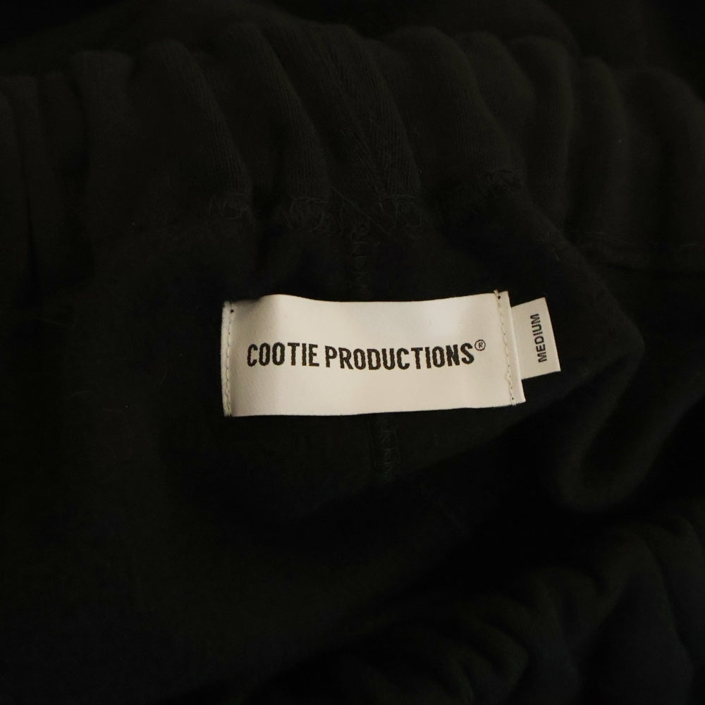 COOTIE(クーティー) Open End Yarn Heavy Oz Sweat Easy Pants ロゴプリント ヘビーオンス スウェットパンツ ブラック