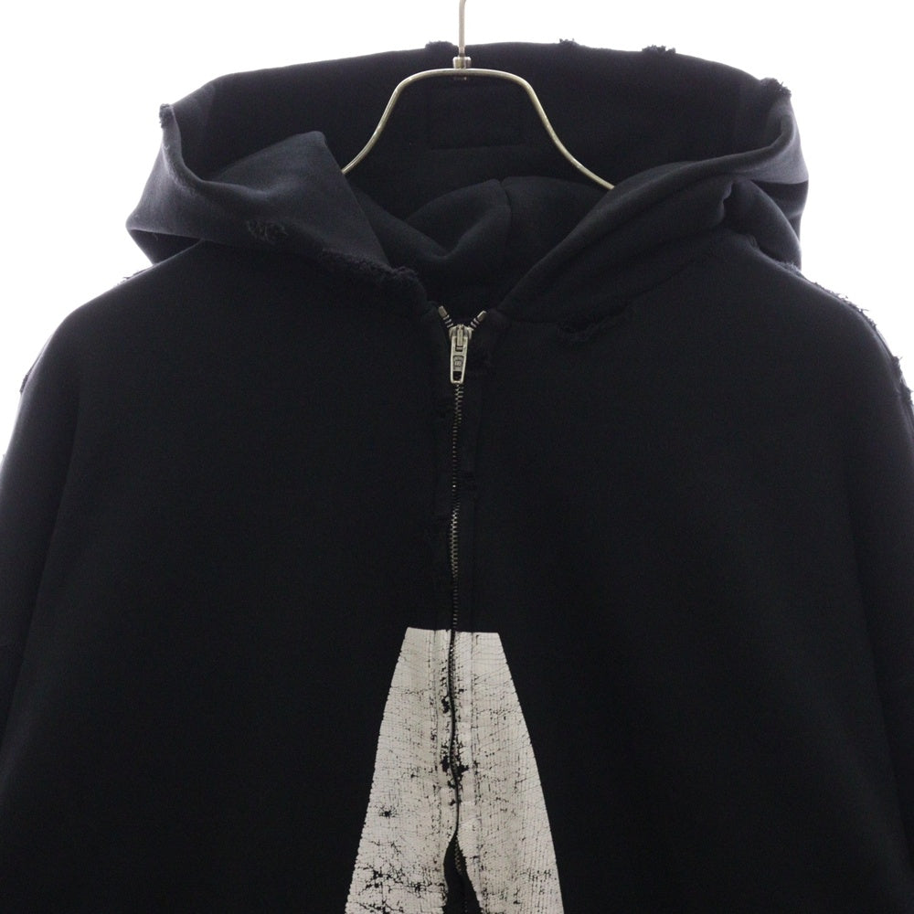 BALENCIAGA(バレンシアガ) 24SS Limited Edition Music Archive Series Hoodie ミュージック アーカイブシリーズ ジップアップスウェットパーカー フーディー ブラック 744457 TQVA6