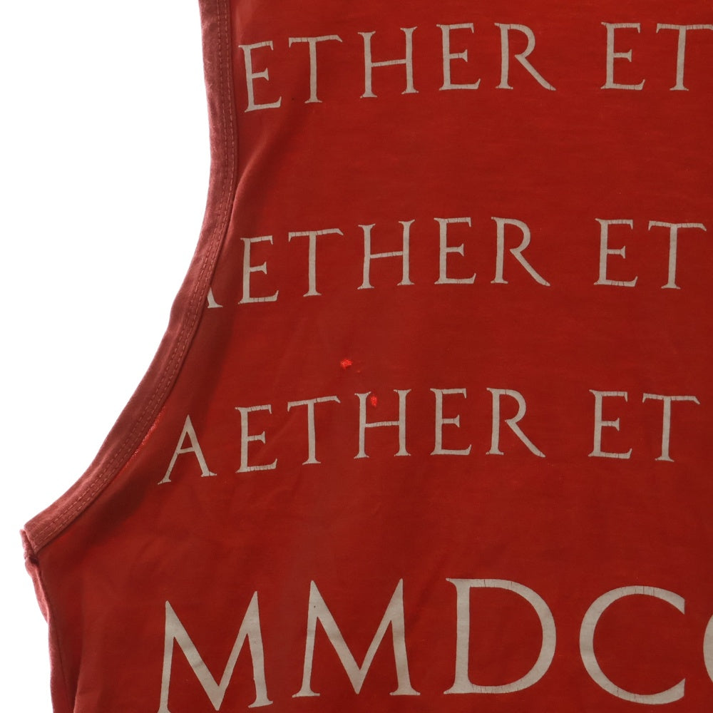 RAF SIMONS(ラフシモンズ) 06SS MESSAGE TANK-TOP メッセージ フロントプリント ノースリーブTシャツ タンクトップ オレンジ