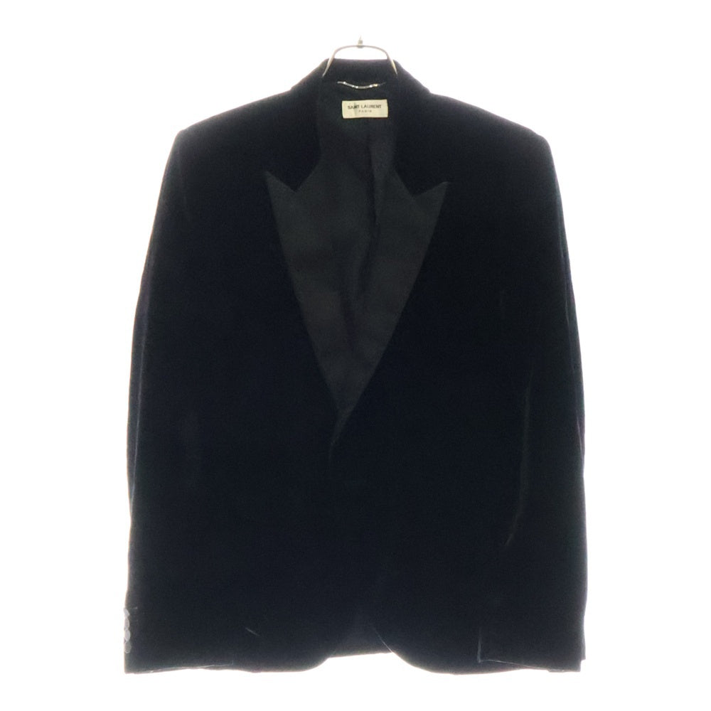 SAINT LAURENT PARIS(サンローランパリ) 1B Velor Tailored Jacket ベロアテーラードジャケット ブラック 484520 Y525R