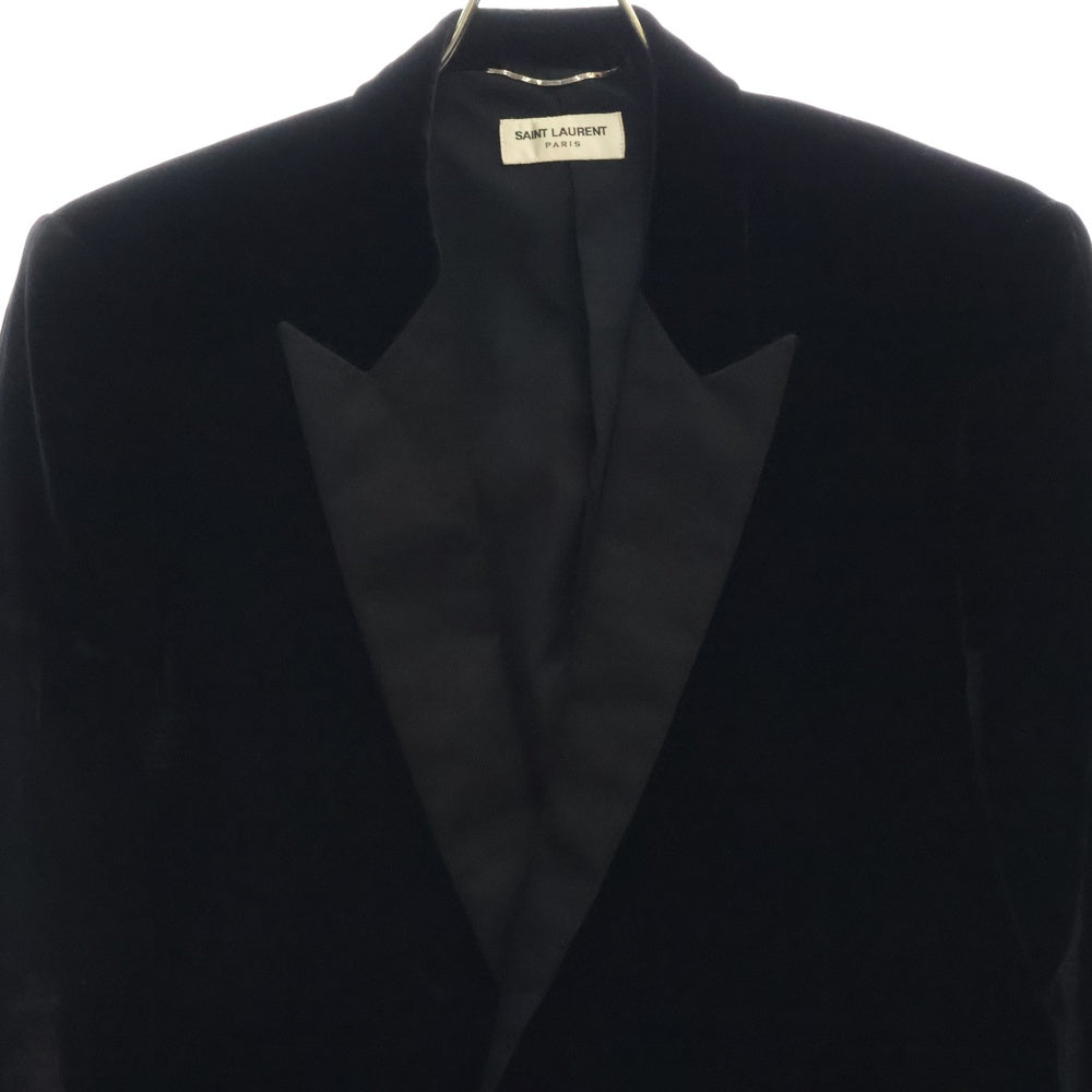 SAINT LAURENT PARIS(サンローランパリ) 1B Velor Tailored Jacket ベロアテーラードジャケット ブラック 484520 Y525R