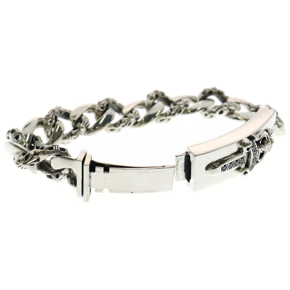 CHROME HEARTS(クロムハーツ) 13LINK ID DAGGER AFTER B/D ダガーIDファンシーブレスレット アフターブラックダイヤ シルバー