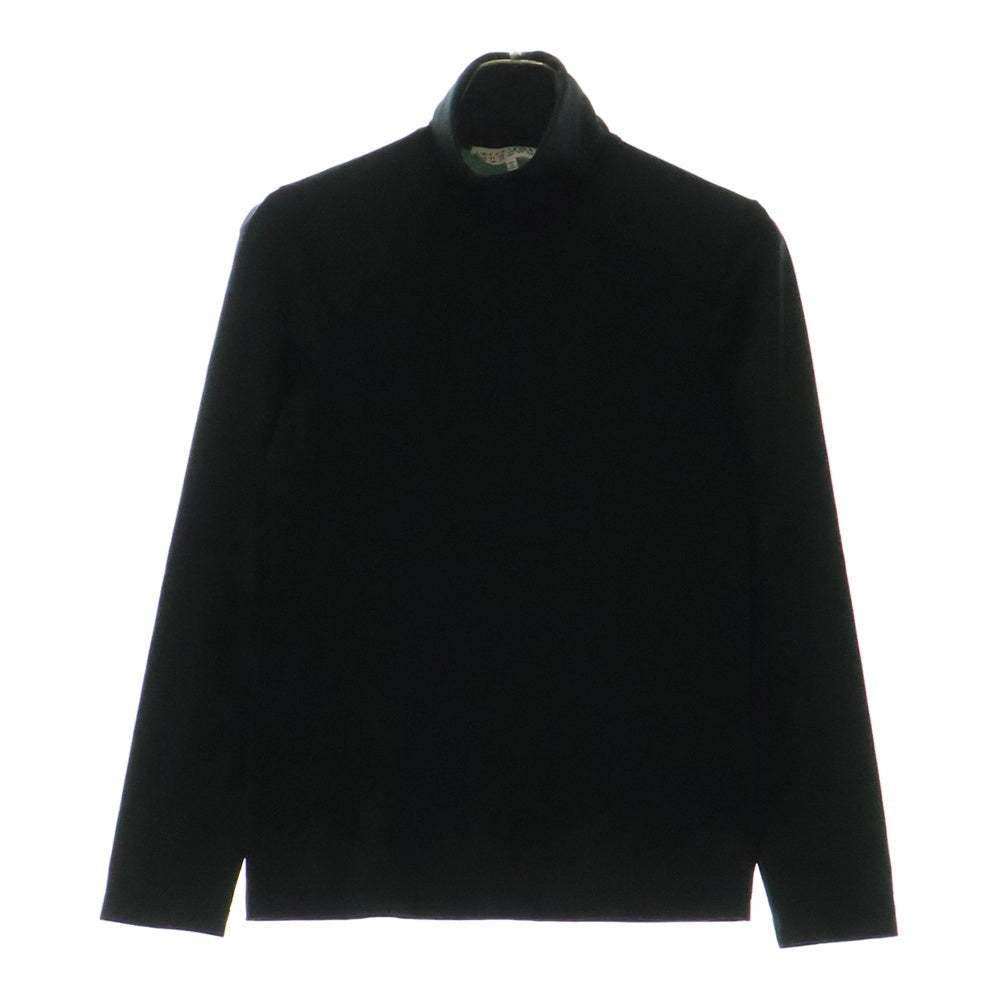 MM6 Maison Margiela(エムエムシックスメゾンマルジェラ) 23AW Printed Long-Sleeve Turtle Neck Top 総柄タートルネック長袖Tシャツ インナー ブラック レディース S62NH0019 S24636