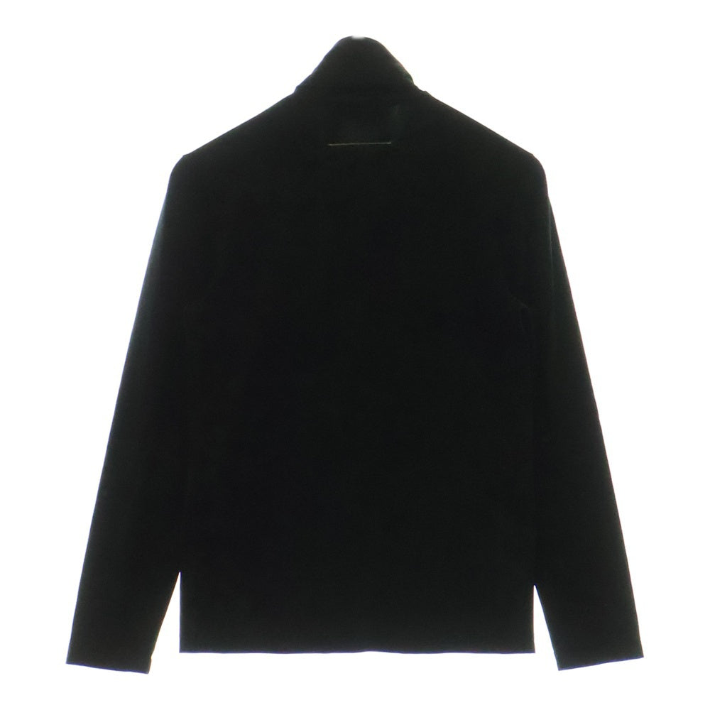 MM6 Maison Margiela(エムエムシックスメゾンマルジェラ) 23AW Printed Long-Sleeve Turtle Neck Top 総柄タートルネック長袖Tシャツ インナー ブラック レディース S62NH0019 S24636
