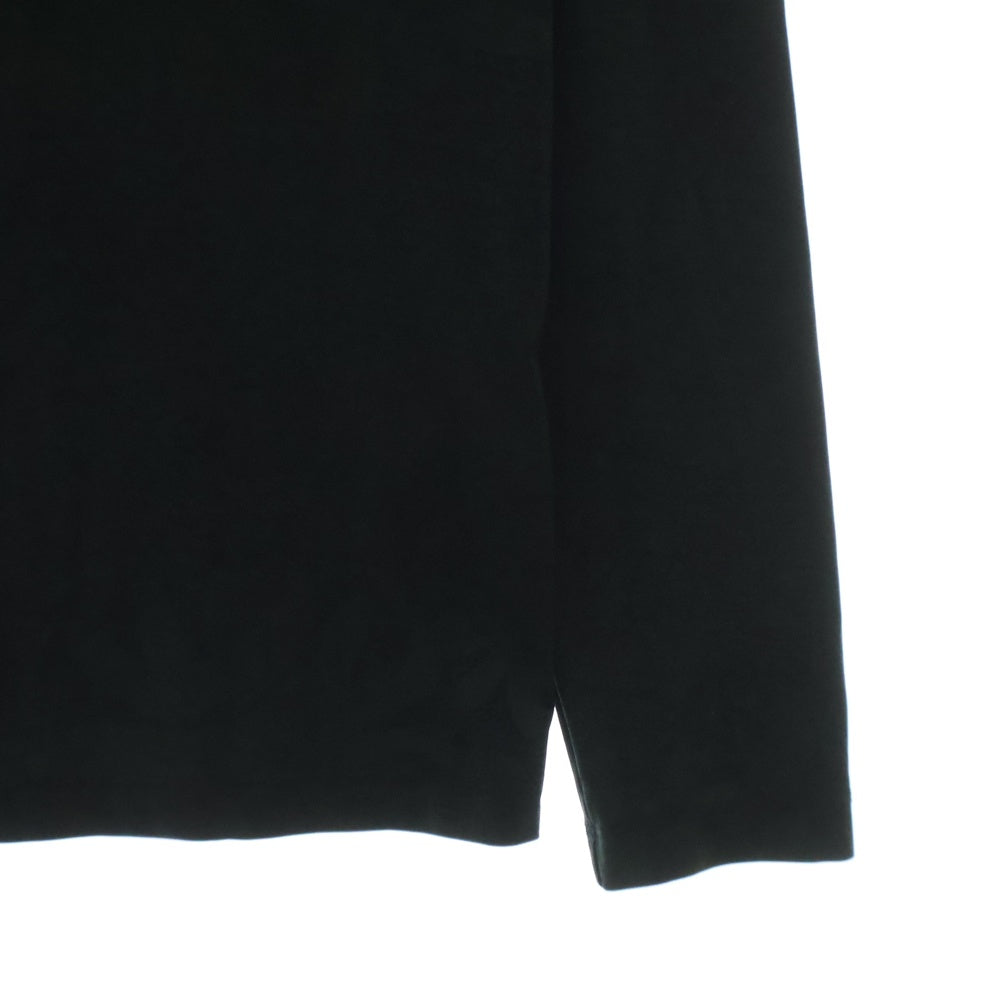 MM6 Maison Margiela(エムエムシックスメゾンマルジェラ) 23AW Printed Long-Sleeve Turtle Neck Top 総柄タートルネック長袖Tシャツ インナー ブラック レディース S62NH0019 S24636
