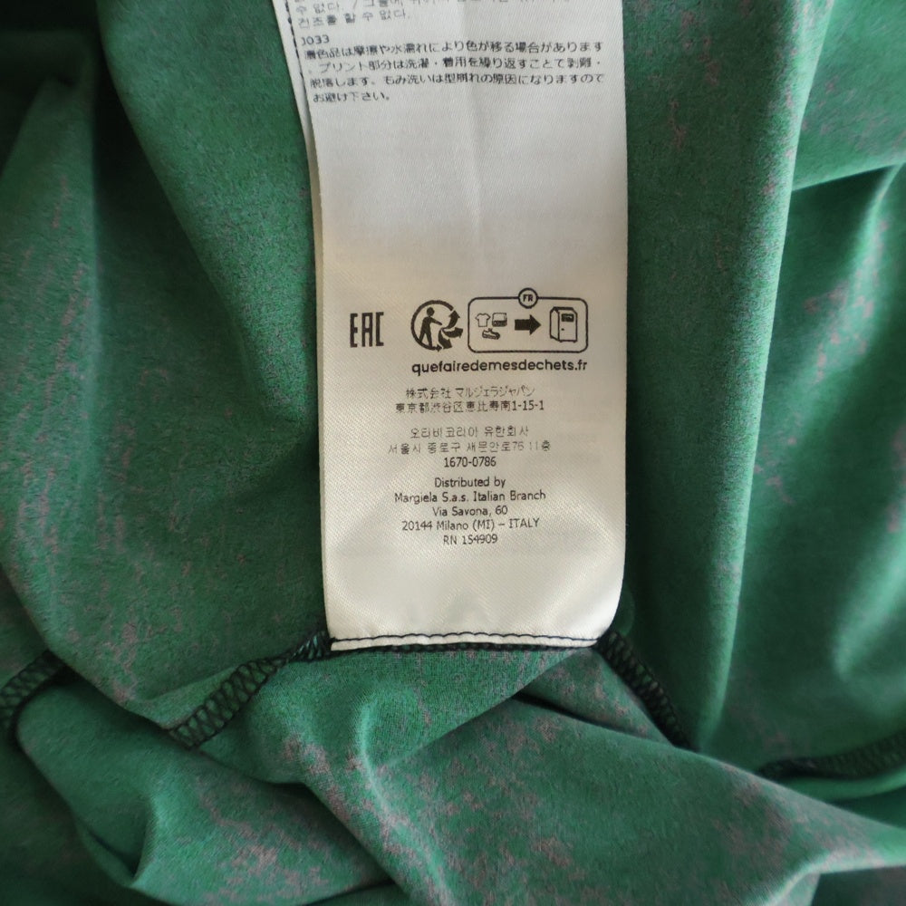 MM6 Maison Margiela(エムエムシックスメゾンマルジェラ) 23AW Printed Long-Sleeve Turtle Neck Top 総柄タートルネック長袖Tシャツ インナー ブラック レディース S62NH0019 S24636