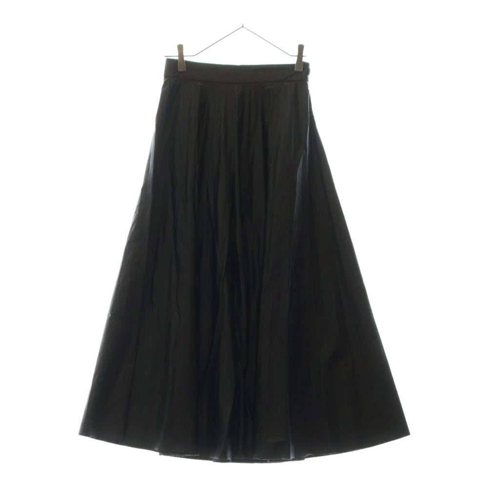MM6 Maison Margiela(エムエムシックスメゾンマルジェラ) 22AW Fake Leather Pleated skirt コーティング フェイクレザープリーツスカート ブラック レディース S52MA0095 S53057