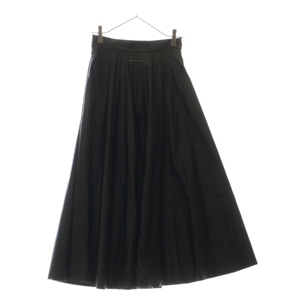MM6 Maison Margiela(エムエムシックスメゾンマルジェラ) 22AW Fake Leather Pleated skirt コーティング フェイクレザープリーツスカート ブラック レディース S52MA0095 S53057