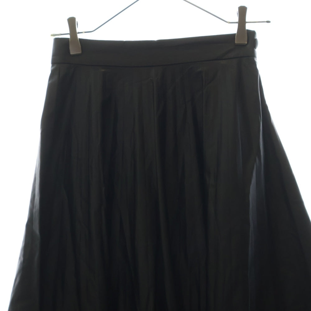 MM6 Maison Margiela(エムエムシックスメゾンマルジェラ) 22AW Fake Leather Pleated skirt コーティング フェイクレザープリーツスカート ブラック レディース S52MA0095 S53057