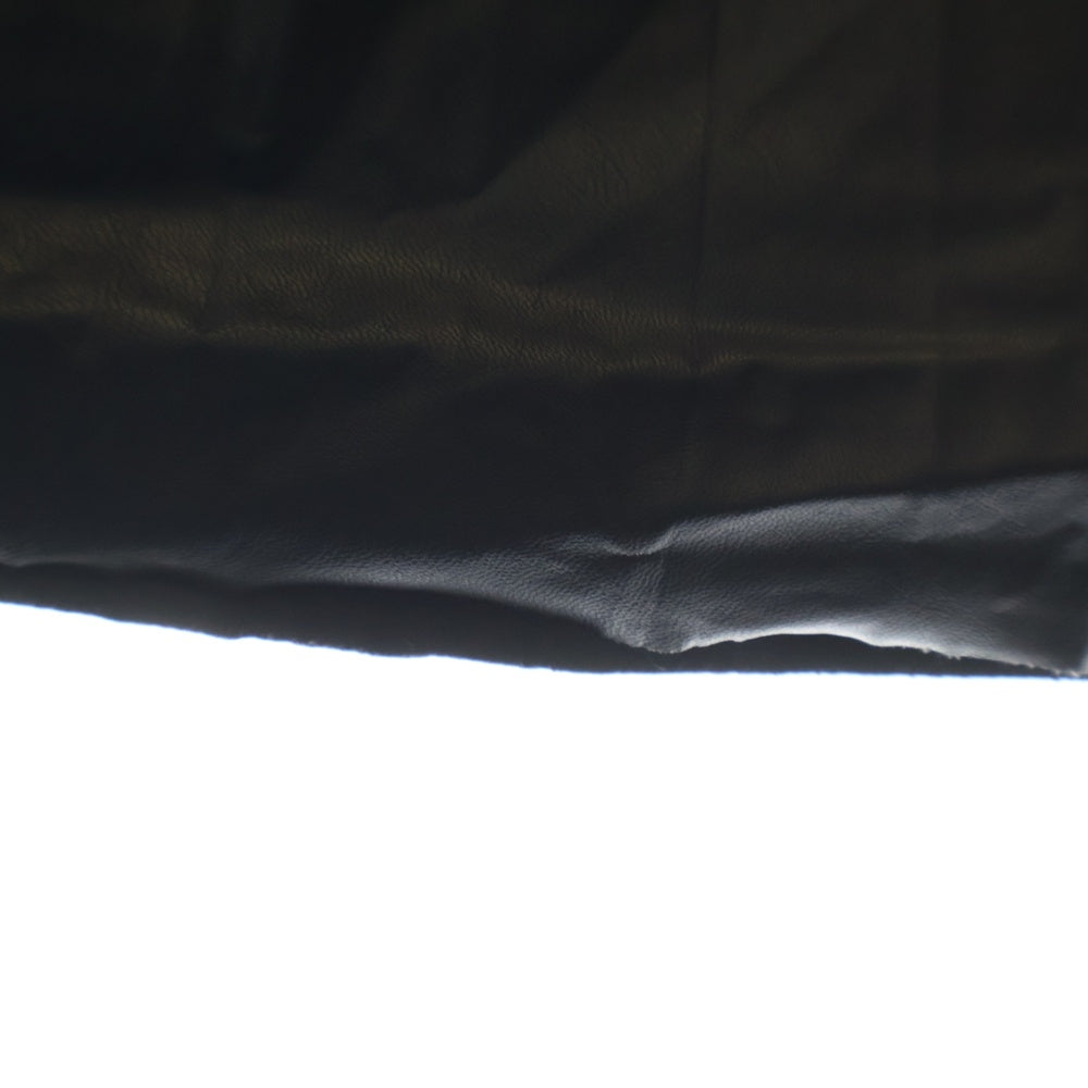 MM6 Maison Margiela(エムエムシックスメゾンマルジェラ) 22AW Fake Leather Pleated skirt コーティング フェイクレザープリーツスカート ブラック レディース S52MA0095 S53057