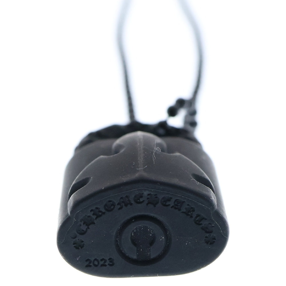 CHROME HEARTS(クロムハーツ) PADLOCK FLERKNEE SLCN パドロックフレアニー ラバーネックレス シリコン ブラック BCA295