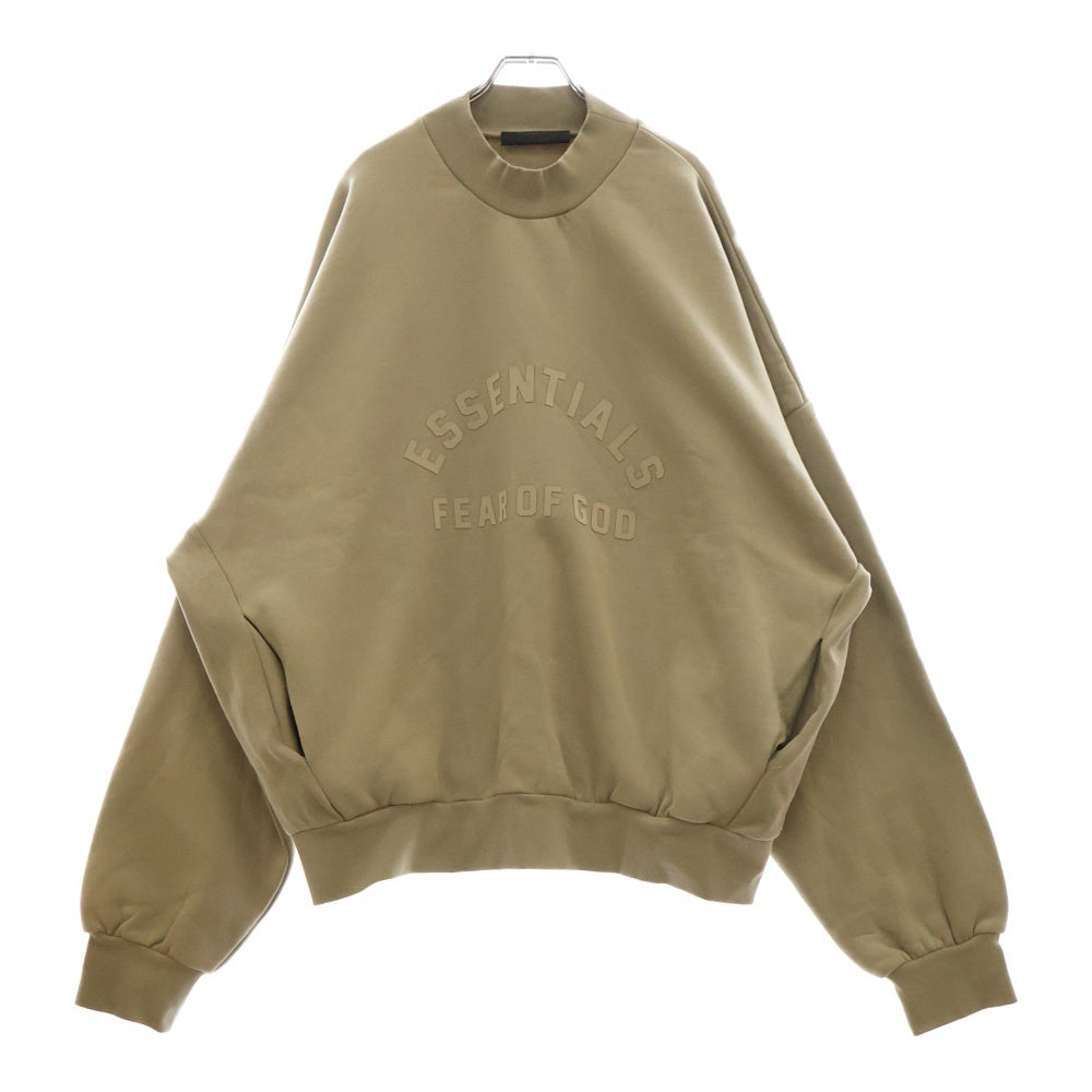 FEAR OF GOD ESSENTIALS(フィアオブゴッド エッセンシャルズ) SWEATSHRT フェルトロゴ クルーネックスウェットトレーナー ブラウン