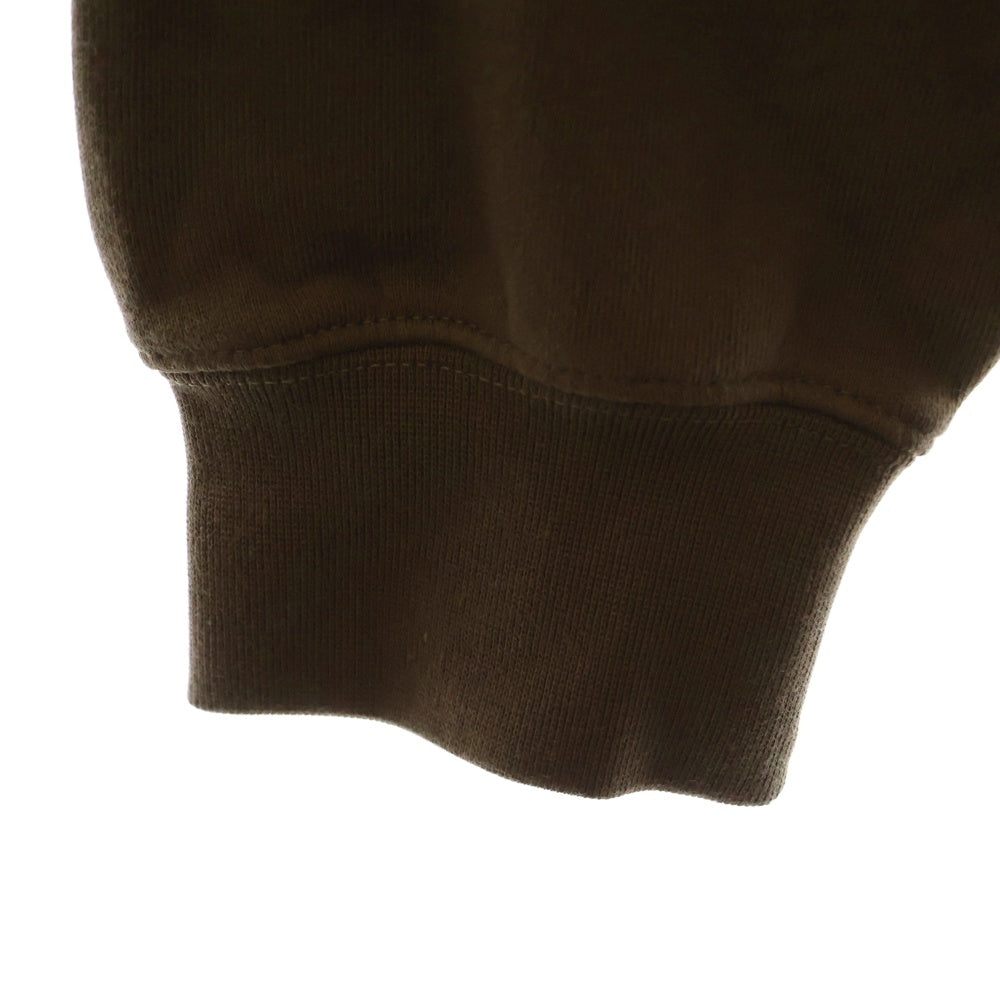 FEAR OF GOD ESSENTIALS(フィアオブゴッド エッセンシャルズ) SWEATSHRT フロントラバーロゴ クルーネックスウェットトレーナー ブラウン