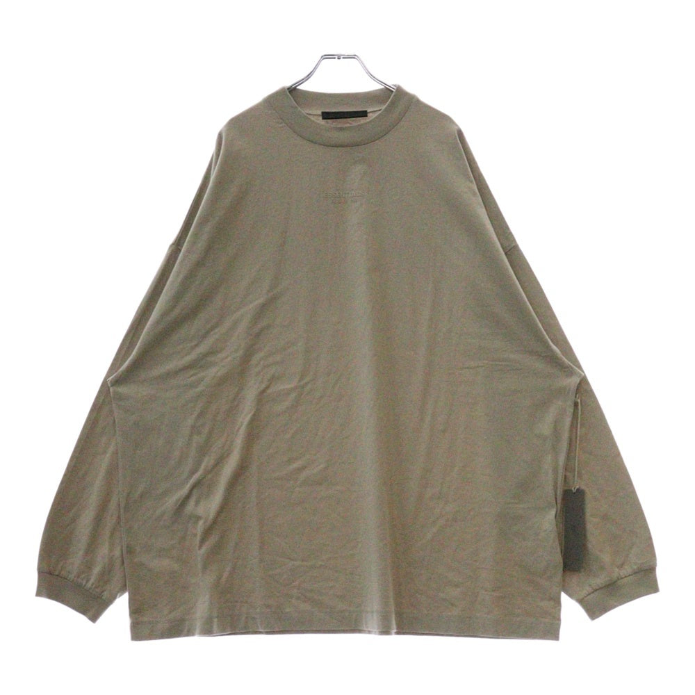 FEAR OF GOD ESSENTIALS(フィアオブゴッド エッセンシャルズ) L/S T-SHIRT フロントロゴ 長袖Tシャツ ロンT ベージュ