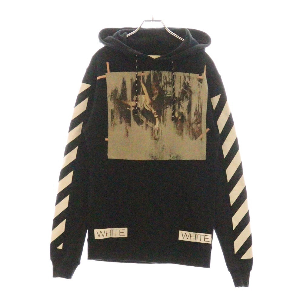 OFF-WHITE(オフホワイト) 15AW Caravaggio Hoodie カラヴァッジョ プルオーバースウェットパーカー フーディー ブラック