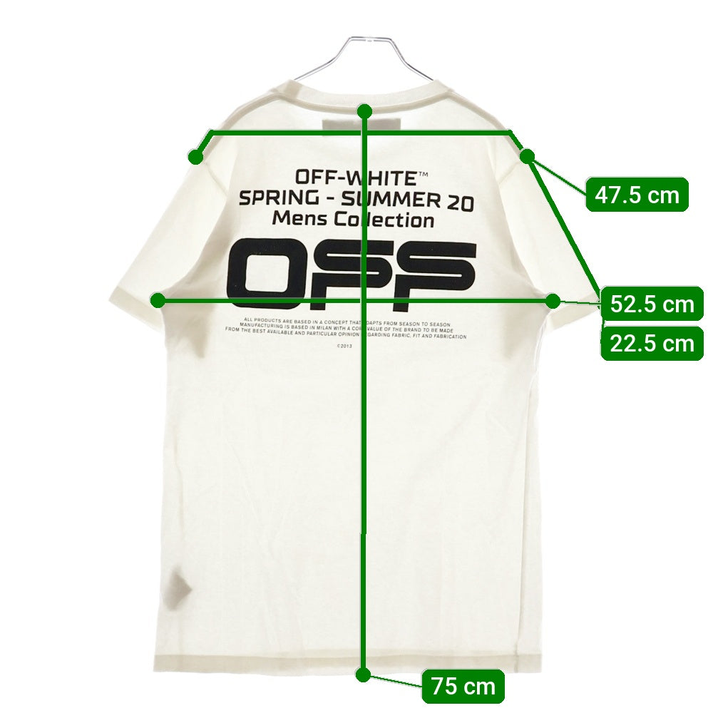 OFF-WHITE(オフホワイト) 20SS Wavy Line Logo T-Shirt 半袖Tシャツ ホワイト OMAA027R20185004