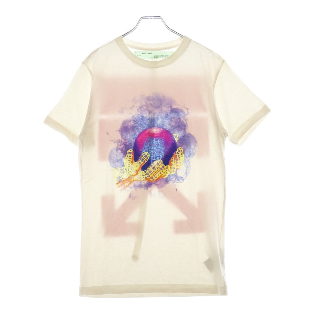 OFF-WHITE(オフホワイト) 18AW World Hand T-Shirt 半袖Tシャツ ホワイト OMAA027F18185039